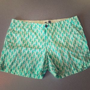 Old Navy Aqua Seahorse Shorts, size 16.